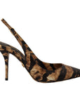 Dolce & Gabbana Tiger Pattern Slingback Heels Pumps