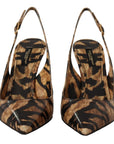 Dolce & Gabbana Tiger Pattern Slingback Heels Pumps