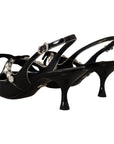 Dolce & Gabbana Elegant Crystal Slingback Heels Pump