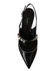Dolce & Gabbana Elegant Crystal Slingback Heels Pump