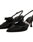 Dolce & Gabbana Elegant Crystal Slingback Heels Pump