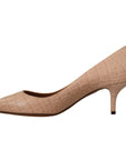 Dolce & Gabbana Elegant Beige Leather Pumps