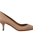Dolce & Gabbana Elegant Beige Leather Pumps