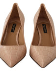 Dolce & Gabbana Elegant Beige Leather Pumps