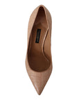 Dolce & Gabbana Elegant Beige Nude Leather Pumps