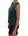 Dolce & Gabbana Sleeveless Silk Top in Dark Green