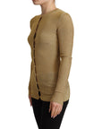 Dolce & Gabbana Glamorous Gold Snap-Button Cardigan