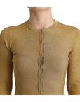 Dolce & Gabbana Glamorous Gold Snap-Button Cardigan