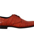 Dolce & Gabbana Exquisite Exotic Croc Leather Lace-Up Dress Shoes
