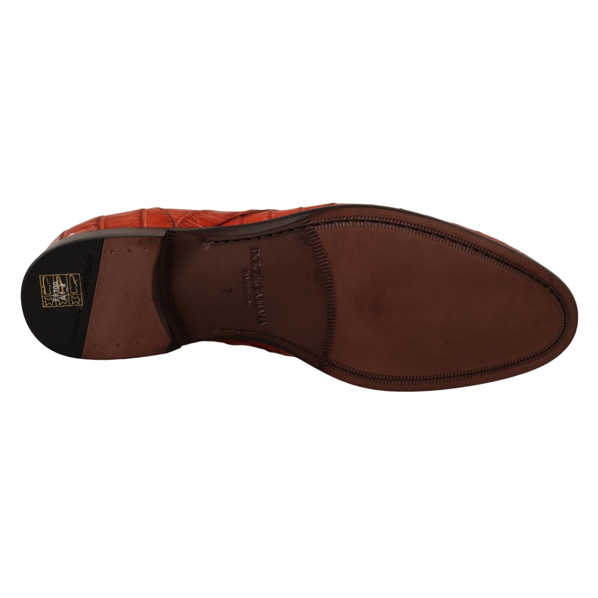 Dolce & Gabbana Exquisite Exotic Croc Leather Lace-Up Dress Shoes