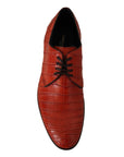Dolce & Gabbana Exquisite Exotic Croc Leather Lace-Up Dress Shoes