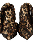 Dolce & Gabbana Elegant Leopard Sequin Knee-High Boots