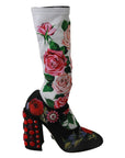 Dolce & Gabbana Floral Embellished Socks Boots