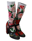 Dolce & Gabbana Floral Embellished Socks Boots