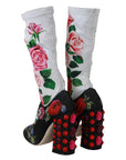 Dolce & Gabbana Floral Embellished Socks Boots