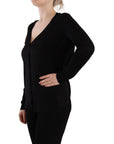 Dolce & Gabbana Elegant Black V-Neck Wool Pullover