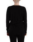 Dolce & Gabbana Elegant Black V-Neck Wool Pullover