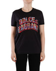 Dolce & Gabbana Chic Black Crew Neck Logo Tee