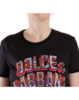Dolce & Gabbana Chic Black Crew Neck Logo Tee
