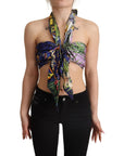 Dolce & Gabbana Sumptuous Silk Halter Cropped Top - Multicolor