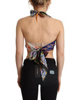 Dolce & Gabbana Sumptuous Silk Halter Cropped Top - Multicolor
