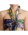 Dolce & Gabbana Sumptuous Silk Halter Cropped Top - Multicolor