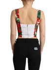 Dolce & Gabbana Elegant Red Cropped Top with Geranium Print