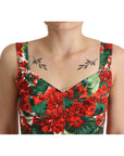 Dolce & Gabbana Elegant Red Cropped Top with Geranium Print