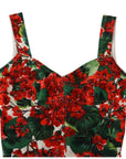 Dolce & Gabbana Elegant Red Cropped Top with Geranium Print