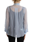 Dolce & Gabbana Elegant Silk Ascot Collar Blouse