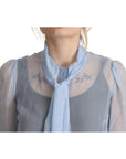 Dolce & Gabbana Elegant Silk Ascot Collar Blouse