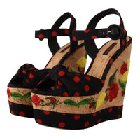 Dolce & Gabbana Multicolor Silk Blend Platform Heels