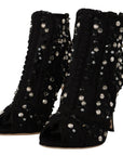 Dolce & Gabbana Embellished Crystal Short Boots