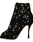 Dolce & Gabbana Embellished Crystal Short Boots