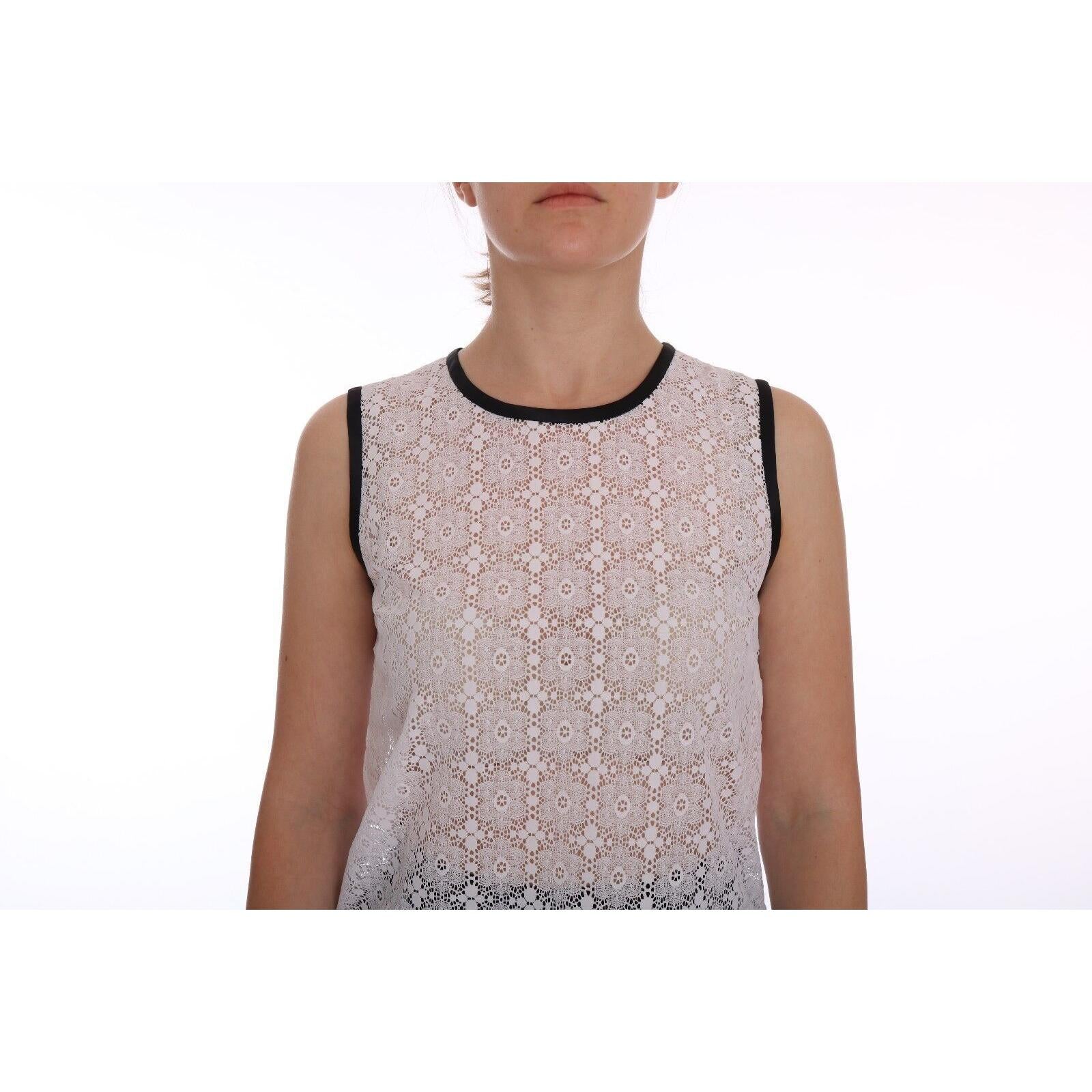 Dolce & Gabbana Elegant White Nylon Tank Top