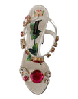 Dolce & Gabbana Keira Crystal-Embellished Ankle Strap Heels
