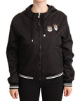 Dolce & Gabbana Elegant Black Bomber Jacket with Hood