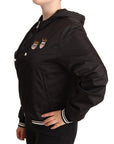 Dolce & Gabbana Elegant Black Bomber Jacket with Hood