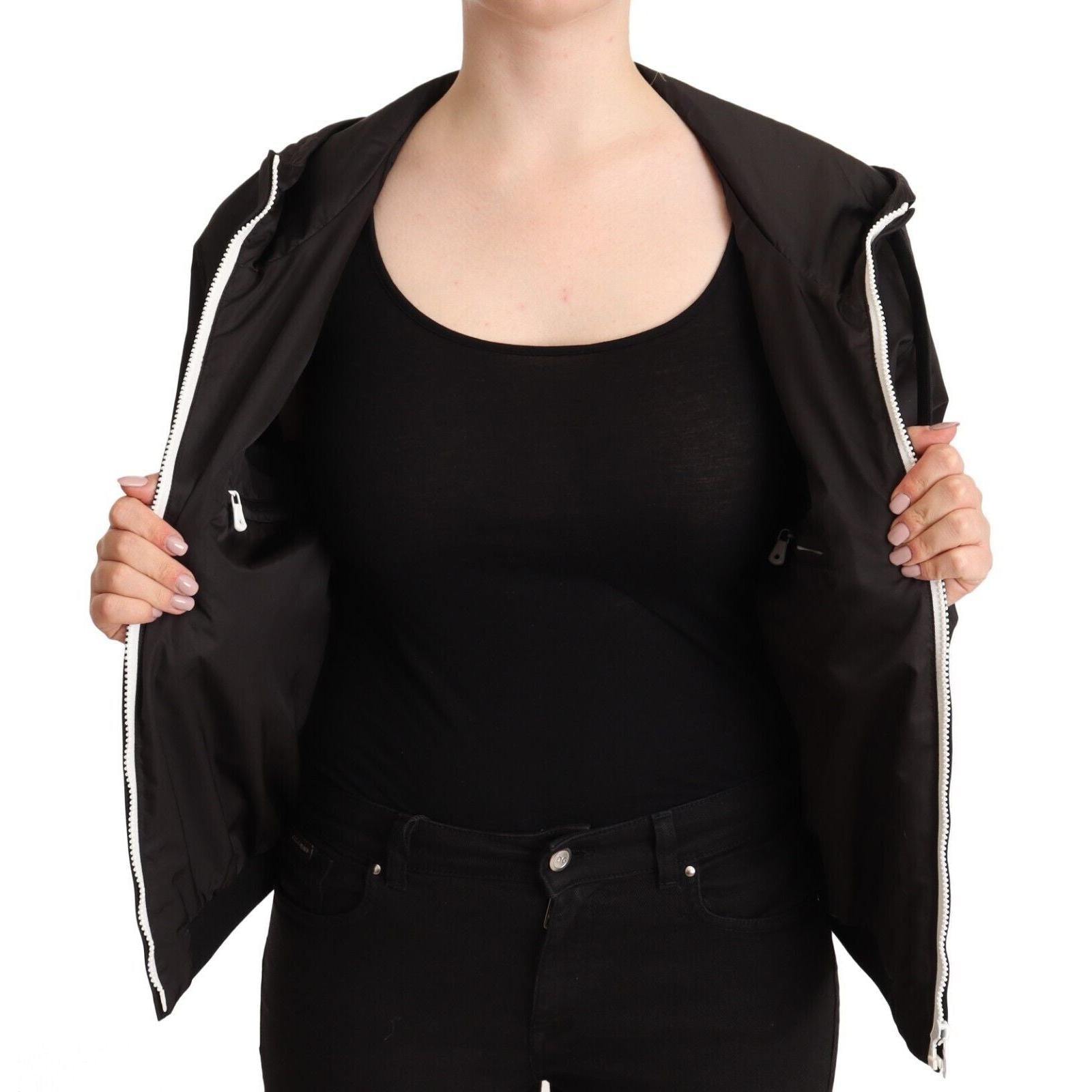 Dolce & Gabbana Elegant Black Bomber Jacket with Hood