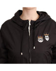 Dolce & Gabbana Elegant Black Bomber Jacket with Hood