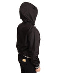 Dolce & Gabbana Elegant Black Bomber Jacket with Hood