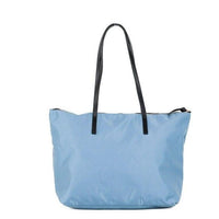 Versace Portuna Medusa Medium Cornflower Blue Nylon Leather Tote Bag Purse