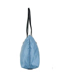 Versace Portuna Medusa Medium Cornflower Blue Nylon Leather Tote Bag Purse