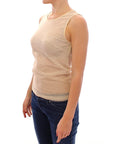 Dolce & Gabbana Elegant Beige Tank Top Blouse