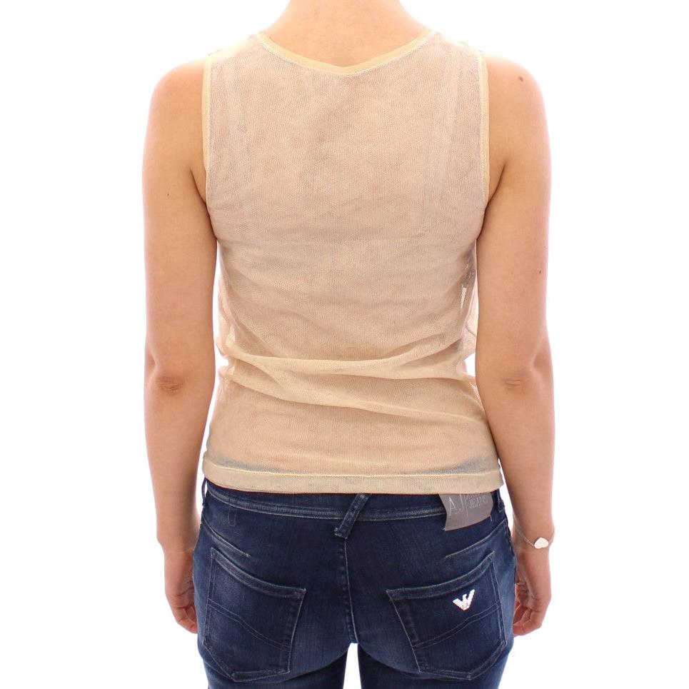 Dolce & Gabbana Elegant Beige Tank Top Blouse