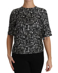 Dolce & Gabbana Exquisite Trumpet Print Silk Blouse
