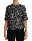 Dolce & Gabbana Exquisite Trumpet Print Silk Blouse