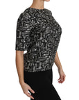 Dolce & Gabbana Exquisite Trumpet Print Silk Blouse