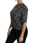 Dolce & Gabbana Exquisite Trumpet Print Silk Blouse