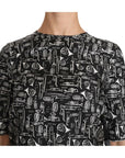 Dolce & Gabbana Exquisite Trumpet Print Silk Blouse